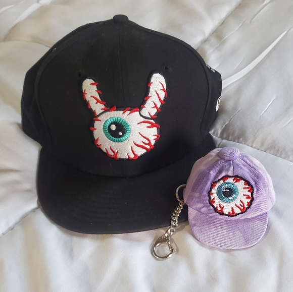 Mishka Lilac Tye Dye Mini Eyeball Hat Keychain - Picture 5 of 5